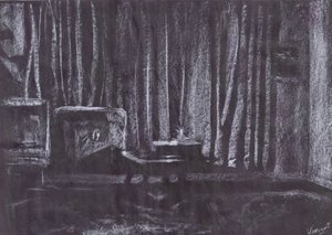 Rideaux à la lumière des bougies