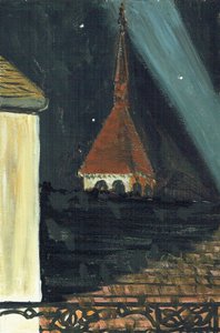 Vue de nuit sur les toits de Laignes