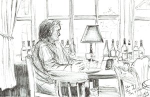 Homme dans un pub après le repas - Vincent Alexander Booth