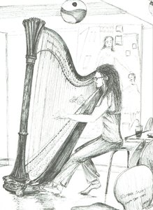 Le Harpiste, 8ème jour café Manchester, 2007 - Vincent Alexander Booth
