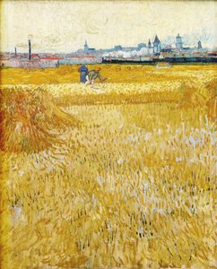 Arles : Vue des champs de blé Les Moissonneurs, 1888