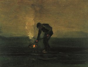Paysanne brûlant des mauvaises herbes, 1883 - Vincent van Gogh