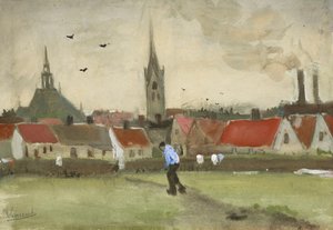 Vue de La Haye avec Nieuwe Kerk, 1882