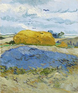 Meule de blé sous un ciel nuageux, Auvers-sur-Oise, 1889 - Vincent van Gogh