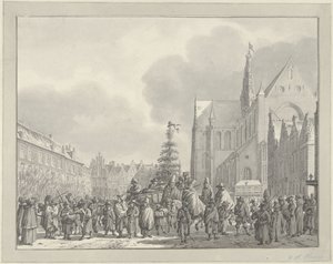 Arrivée des Français sur la Grand-Place de Haarlem, 1795