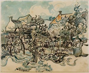 Vieux vignoble avec paysanne - Vincent van Gogh