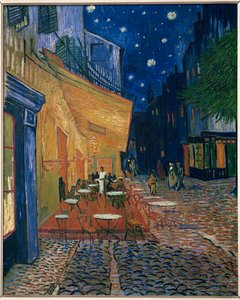 Café-terrasse la nuit (huile sur toile) - Vincent van Gogh