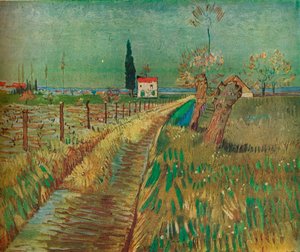 Cottage parmi les champs, vers 1890 - Vincent van Gogh
