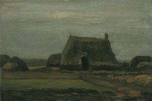 Ferme avec tas de tourbe - Vincent van Gogh