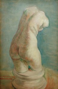 Torso en plâtre (féminin) de dos
