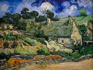Maison avec toit de paille à Cordeville