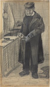 Homme polissant une botte - Vincent van Gogh