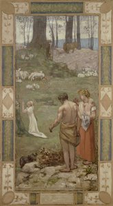 Sainte Geneviève enfant en prière