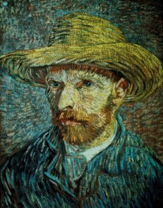 Autoportrait avec chapeau de paille