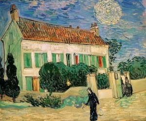 Maison blanche la nuit