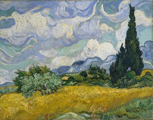Champ de Blé avec Cyprès