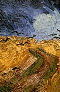 Champ de blé avec corbeaux (détail), 1890