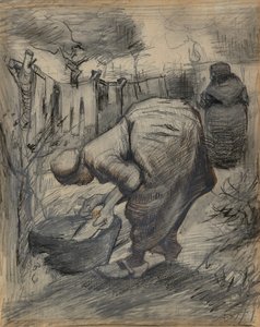 Femme près de la bassine, dans un jardin - Vincent van Gogh