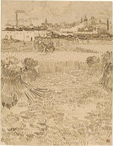 Arles. Vue des champs de blé (1888)