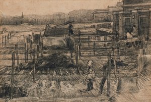 Arrière-cours avec deux figures (1882) - Vincent van Gogh
