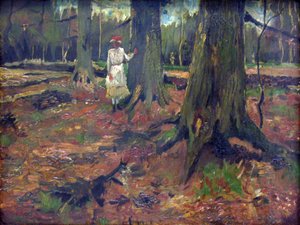 Fille dans la forêt