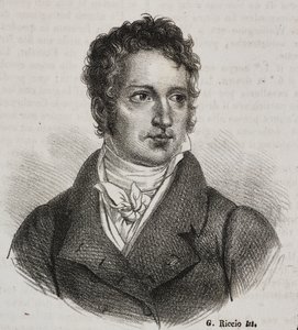 Portrait de Vincenzo Camuccini, lithographie de Gaetano Riccio