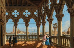 Vue du Bacino di San Marco depuis la loggia du Palazzo Ducale, Venise