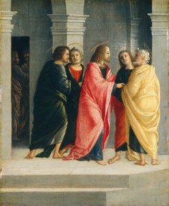 Le Christ instruisant Pierre et Jean de préparer la Pâque - Vincenzo Civerchio