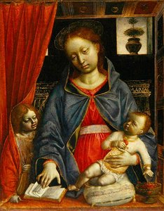 Madone et enfant avec un ange, vers 1479