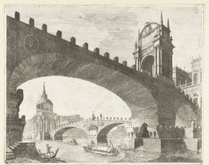 Deux ponts sur une rivière - Vincenzo Mazzi