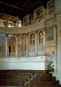 Architecture de la Renaissance : vue du Théâtre Olympique (teatro olimpico) conçu par l