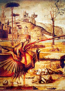 (détail) de Saint Georges tuant le dragon - Vittore Carpaccio