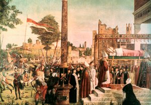 La légende de Sainte Ursule : Martyre et funérailles de Sainte Ursule, 1493