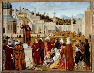 La prédiction de Saint Étienne à Jérusalem (détail)
