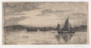 Anvers : Coucher de soleil