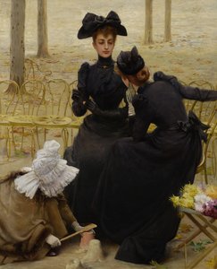 Conversation dans le Jardin du Luxembourg, 1892 - Vittorio Matteo Corcos