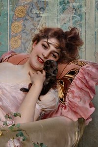 Dame avec un Petit Chien (détail)