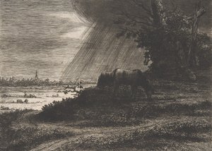 Paysage avec tempête