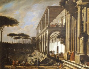 Fête à la Villa de Poggioreale, par Viviano Codazzi - Viviano Codazzi