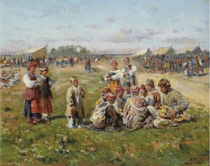 La Fête du village, 1882 - Vladimir Egorovic Makovsky