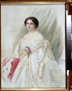 Portrait de dame à la cape de fourrure