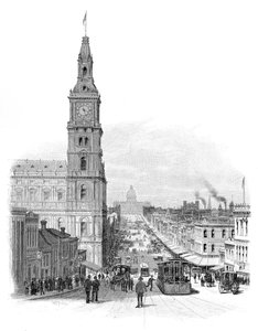 Rue Bourke, Melbourne, Victoria, Australie, 1886