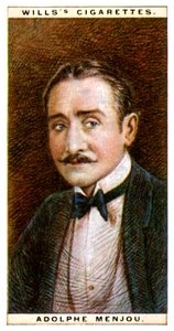 Adolphe Menjou 1890-1963, acteur américain, 1928