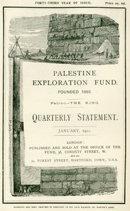 Frontispice représentant les explorations entreprises par le lieutenant Charles Warren et ses hommes, près du mur sud du Haram al Sharif, Jérusalem, du Quarterly Statement of the Palestine Exploration Fund