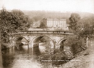 Chatsworth House et le pont sur la rivière Derwent, Derbyshire