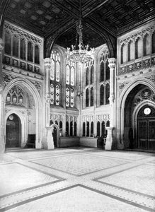 Le hall, Chambre des communes, Westminster, Londres, vers 1905