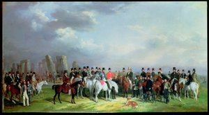 La grande réunion de chasse du Wiltshire tenue à Amesbury, 16, 17, 18, 19 et 20 mars 1847, avec Stonehenge au-delà, 1847