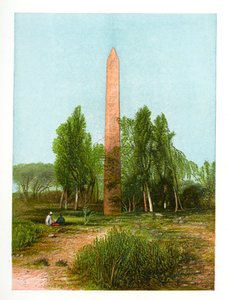 Obélisque à Héliopolis, Égypte, vers 1870