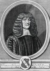 Portrait de Francis Glisson (1597-1677), physicien, anatomiste et médecin britannique, gravure - John Ward Dunsmore