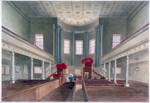 Vue intérieure de la nouvelle église Saint-Pancras, Londres, 1855